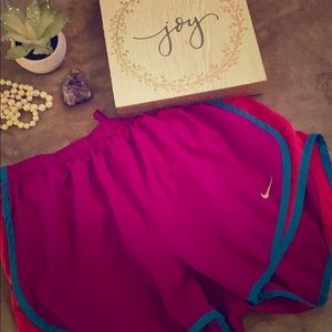Nike purple pink and blue dry fit athletic shorts